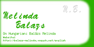 melinda balazs business card